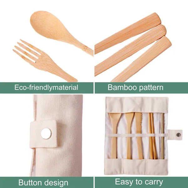 Portable Bamboo Cutlery Set