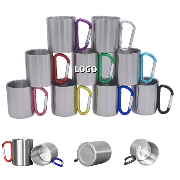 10oz Stainless Steel Carabiner Mug