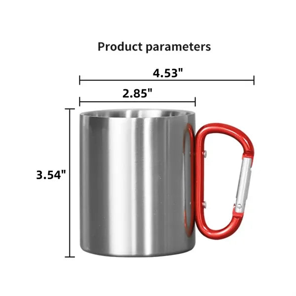 10oz Stainless Steel Carabiner Mug