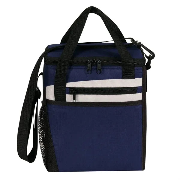 600D Polyester Insulated Cooler Lunch Bag With Front Pocket