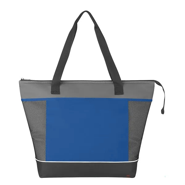Shopping Insulated Tote Cooler Bag With Side Mesh Pocket