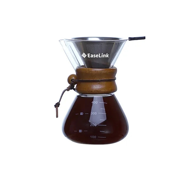 400ml Glass Pour Over Coffee Dripper - V Spout Design