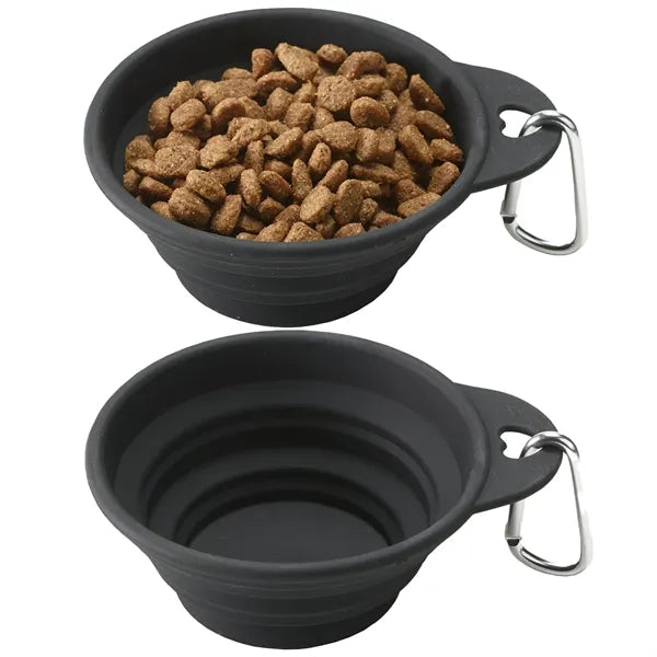 Collapsible Pet Bowl with Carabiner, 8 oz.