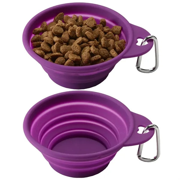 Collapsible Pet Bowl with Carabiner, 8 oz.