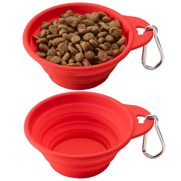 Collapsible Pet Bowl with Carabiner, 8 oz.