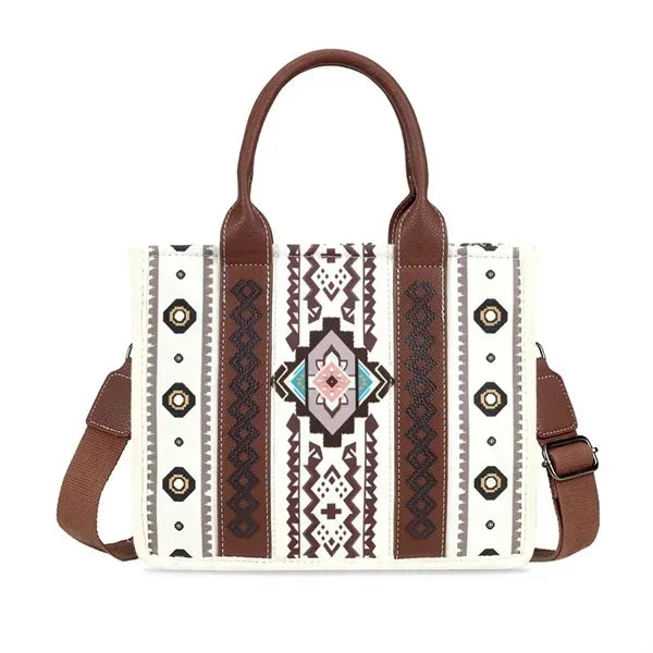 Aztec Pattern Tote & Wristlet Set
