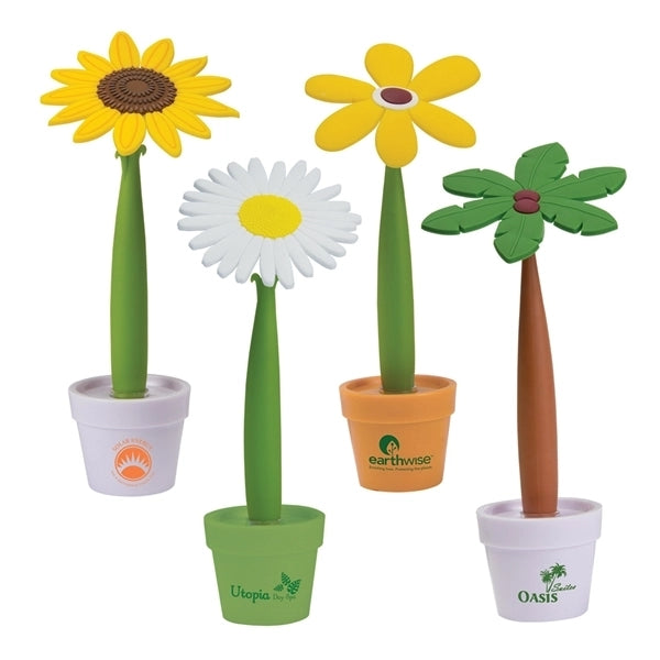 Flower ballpoint pen with mini pot