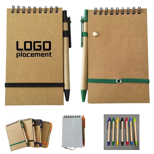 Business Spiral Bound Note Pad With Pen for Advertising"