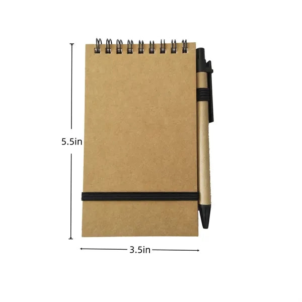 Business Spiral Bound Note Pad With Pen for Advertising"
