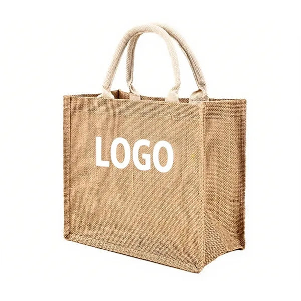 Natural Jute Shopper Tote Bag