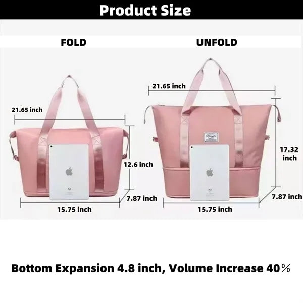 Portable Travel Bag With Dry And Wet Separation