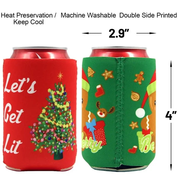 Christmas Can Cooler Sleeves