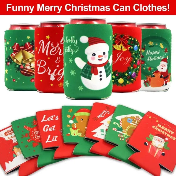 Christmas Can Cooler Sleeves