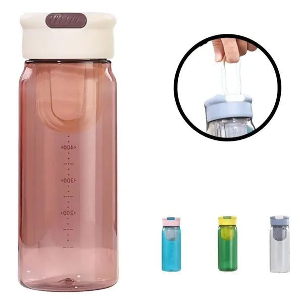 23oz Portable Sports Bottle With Scale And Tea Compartment