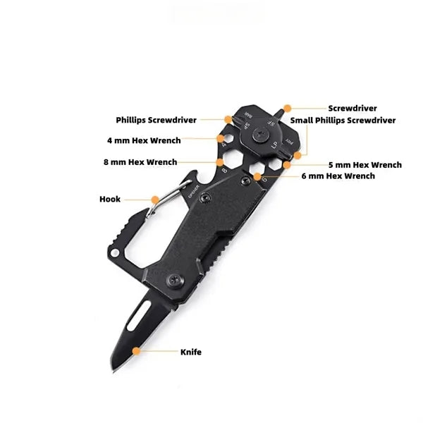 Card Type 8 In 1 Multi-Tool Knife Keychain