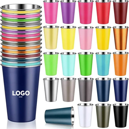 16Oz Stainless Steel Anti-Drop Stackable Drinking Cup