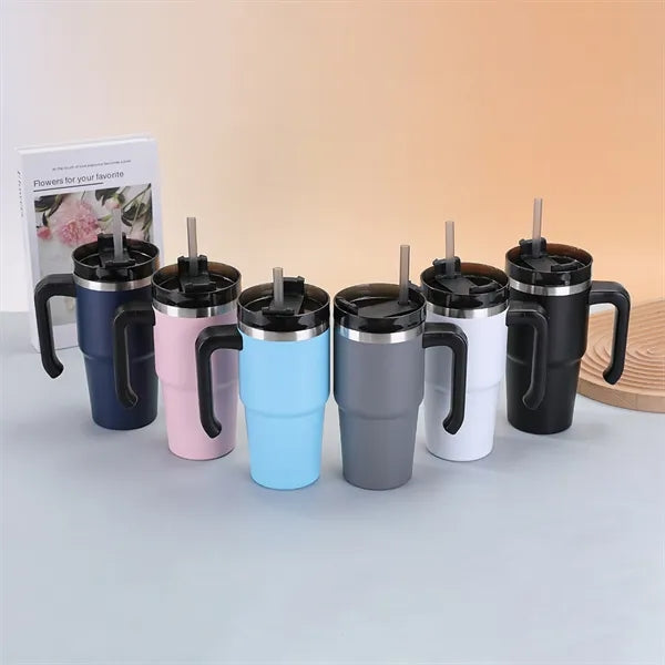 20 oz Stainless Steel Vacuum Double Wall Mug with Handle