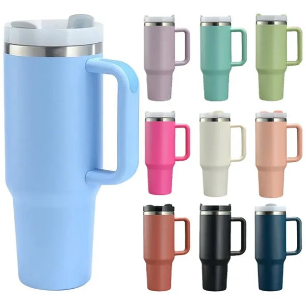 40oz Cup Tumbler with Handle and Straw