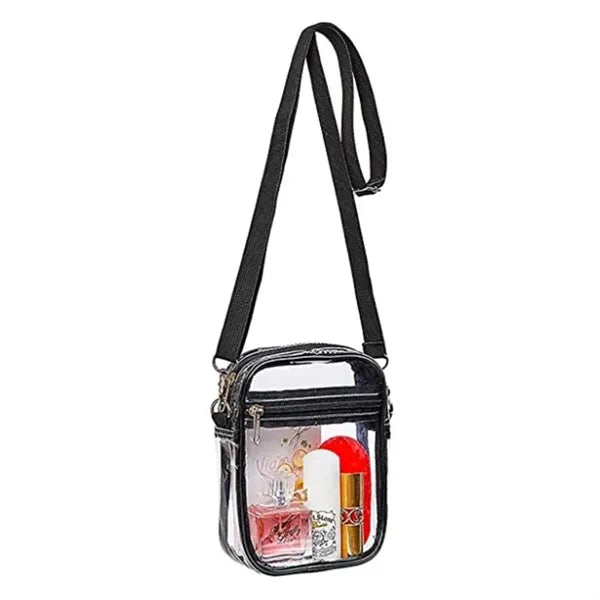 Stadium Approved Clear Crossbody Purse-Waterproof PVC Bag