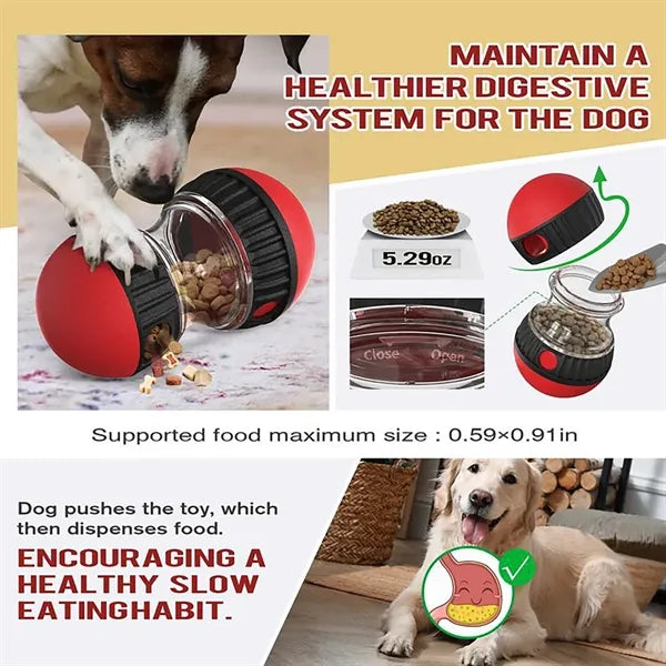Adjustable Treat Dispensing Ball with Slow Feeder Design