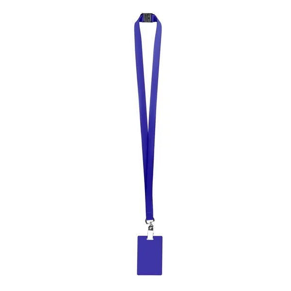 3/4" Polyester Breakaway Lanyard ID Holder Combo w/ PVC Card