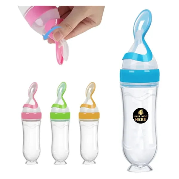 Soft Squeeze Baby Feeding Spoon with Food Dispenser