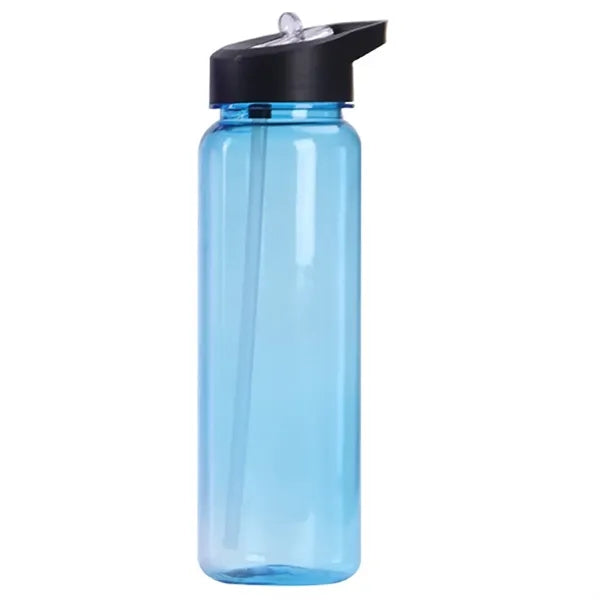 24 Oz Plsatic Water Bottle with Lid And Straw