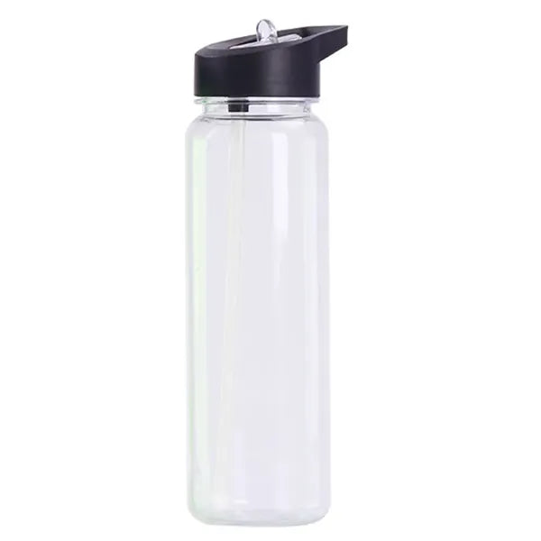24 Oz Plsatic Water Bottle with Lid And Straw