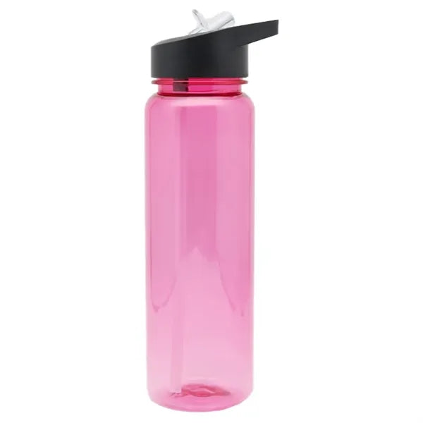 24 Oz Plsatic Water Bottle with Lid And Straw