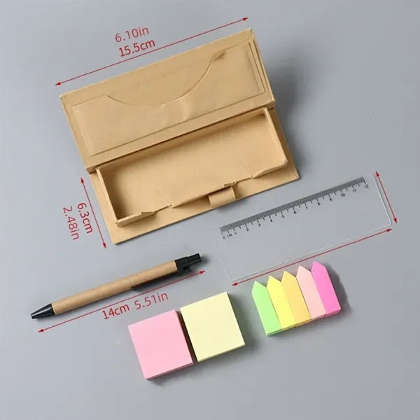 Eco-friendly kraft paper memo box set