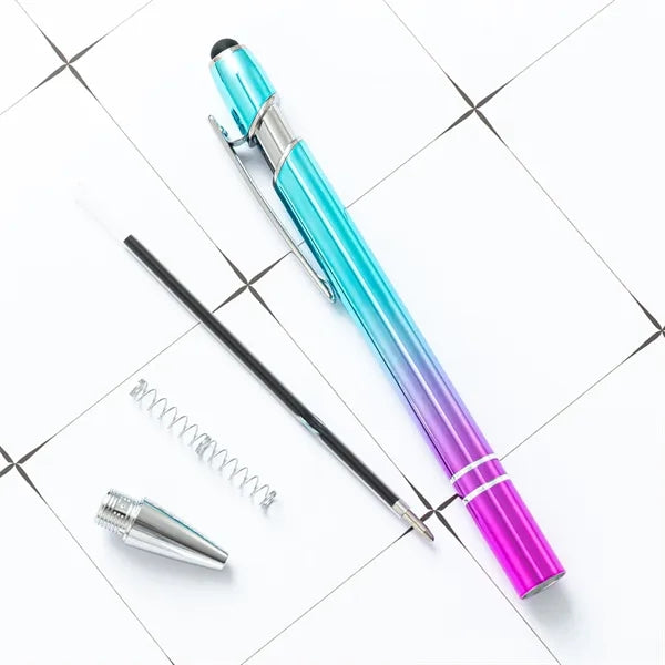 2 in 1 Gradient Metal Stylus Ballpoint Pen