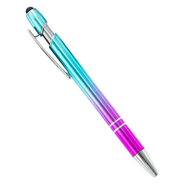 2 in 1 Gradient Metal Stylus Ballpoint Pen