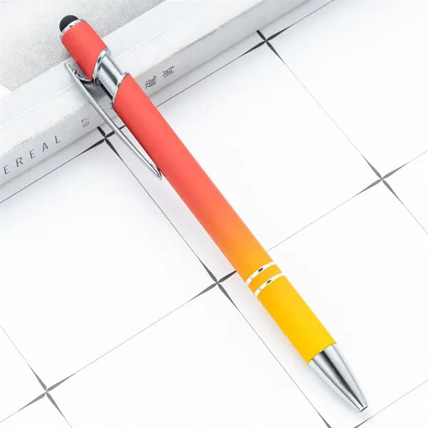 2 in 1 Gradient Metal Stylus Ballpoint Pen