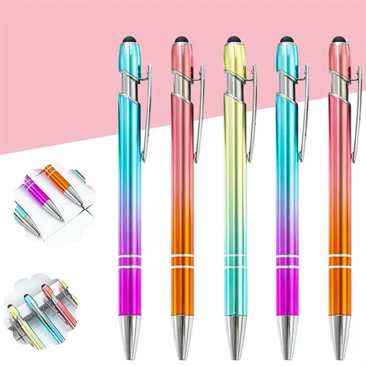 2 in 1 Gradient Metal Stylus Ballpoint Pen
