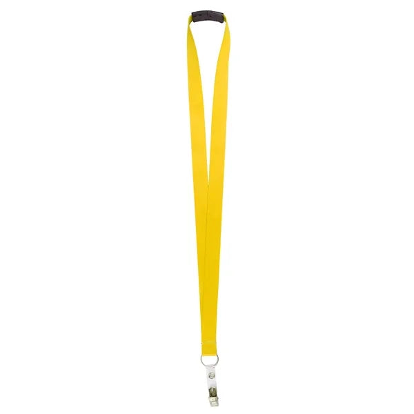 3/4" Polyester Breakaway Lanyard W/ Bulldog Clip & Ring