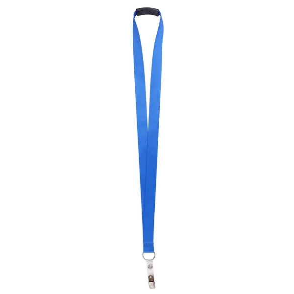 3/4" Polyester Breakaway Lanyard W/ Bulldog Clip & Ring