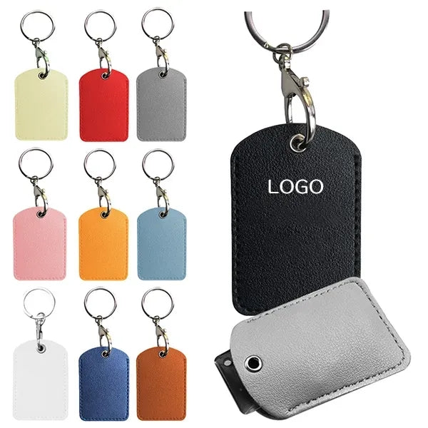 Leather Keychain - Custom Engraving Option