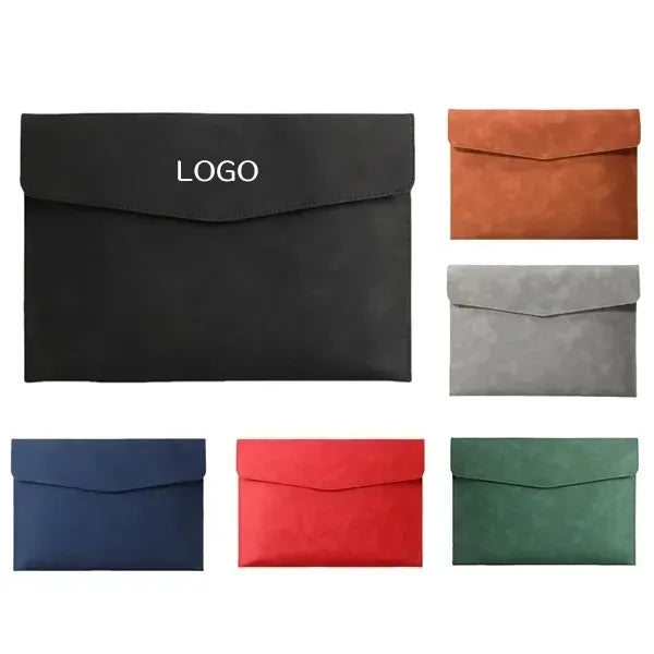 High Capacity Faux Leather Briefcase - Stylish Bag