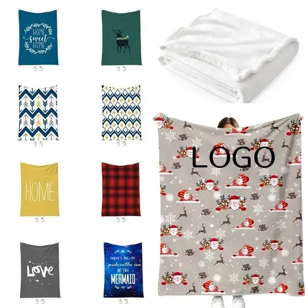 Soft Plush Flannel Throw Blanket -