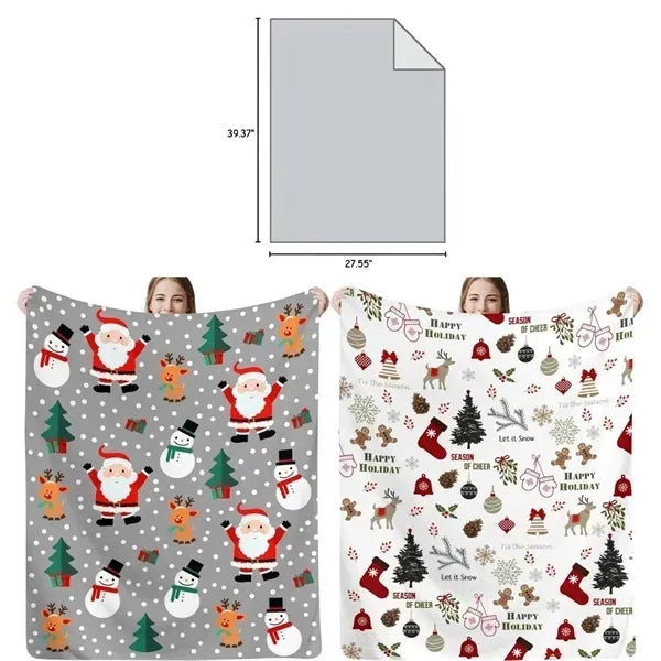 Soft Plush Flannel Throw Blanket -