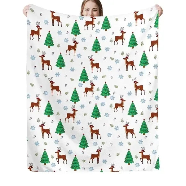Soft Plush Flannel Throw Blanket -