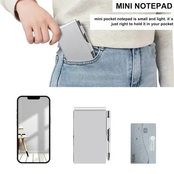 Aluminum Notepad & Pen Set - Premium Business Stationery