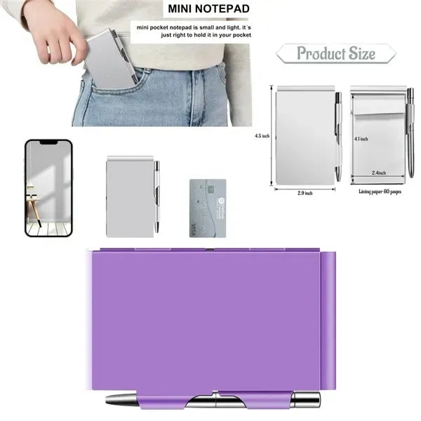 Aluminum Notepad & Pen Set - Premium Business Stationery