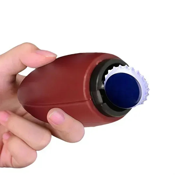 Football Shaped Bottle Opener - Automatic Press Down Design