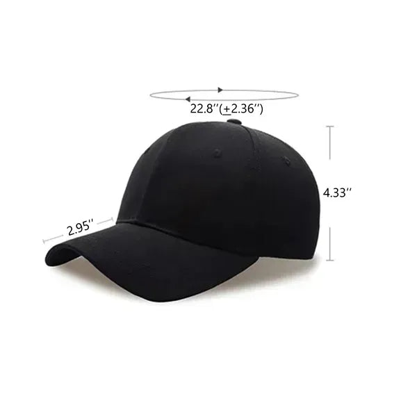 Adjustable Cotton Baseball Cap - Custom Fit Hat