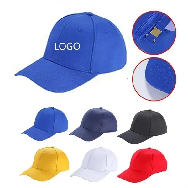 Adjustable Cotton Baseball Cap - Custom Fit Hat
