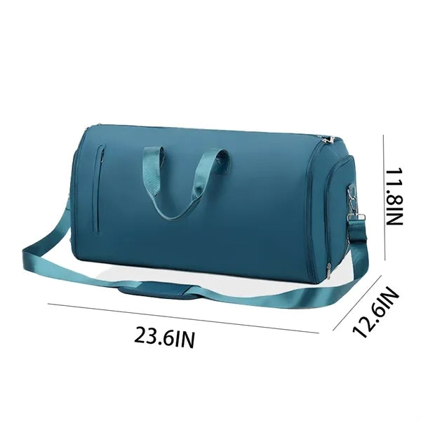 Nylon Travel Duffel With Independent Shoe Compartment Bag
