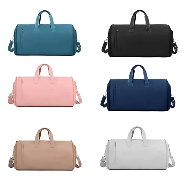 Nylon Travel Duffel With Independent Shoe Compartment Bag