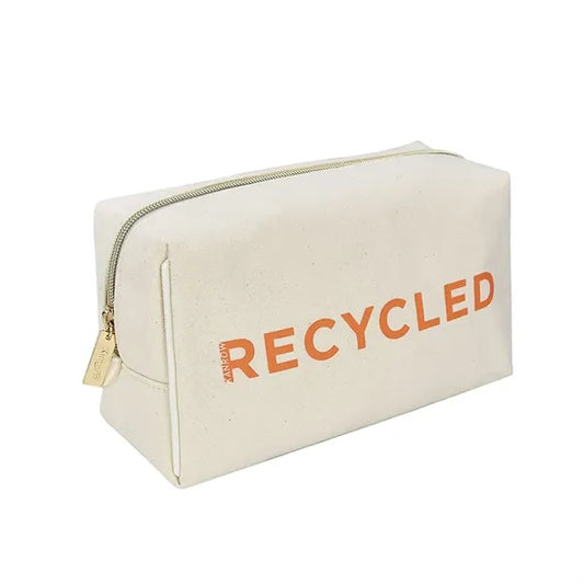Canvas cosmetic makeup bag