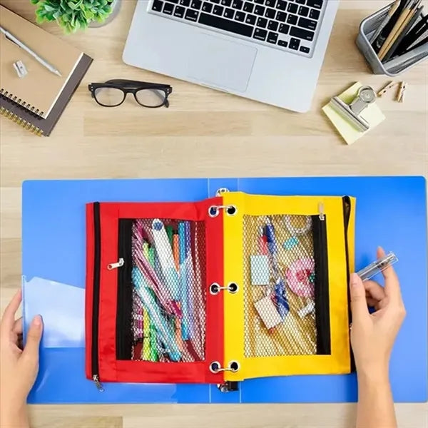 Zipper Pencil Bag with Grid Window